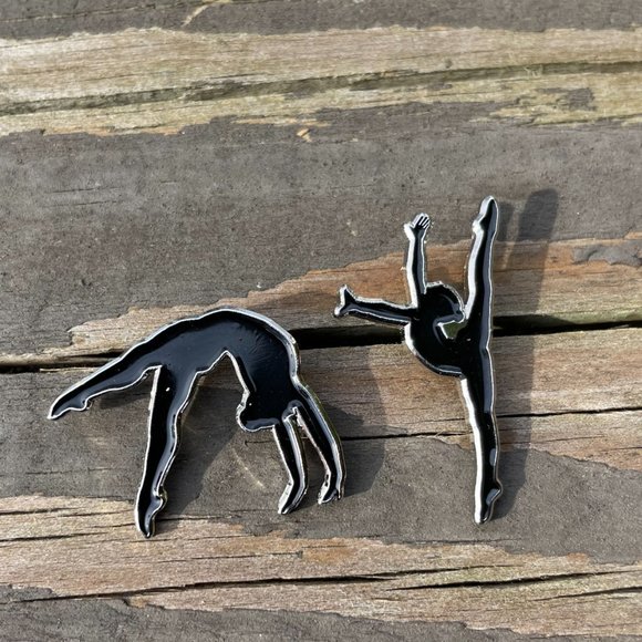 TWO Gymnastics Pins for Gymnast's Collection - Leap & Back Hand Spring - Picture 9 of 9